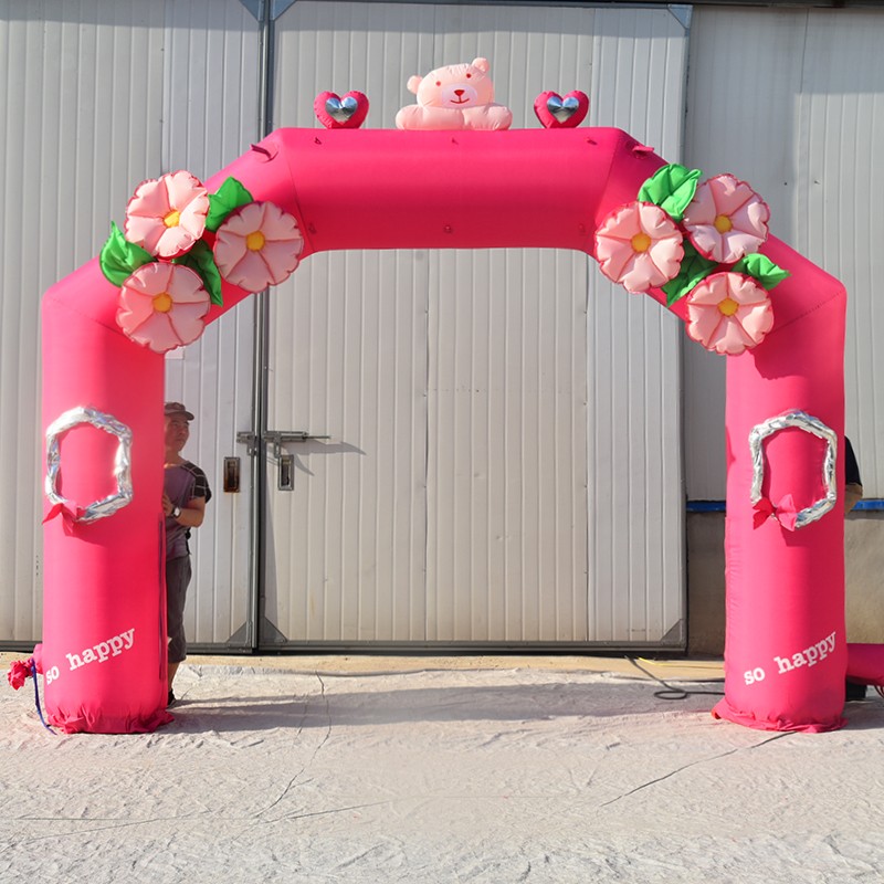 铜仁粉色婚礼拱门